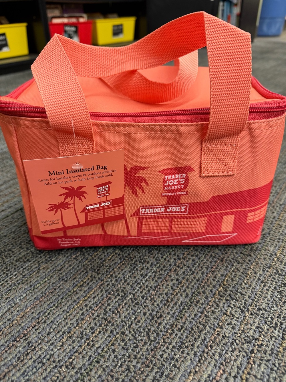 Trader Joe's Coral Mini Insulated Bag